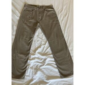 Levis Men's W36 L32 505 Straight Leg Jeans Zip Fly Khaki Denim Pants 100% Cotton